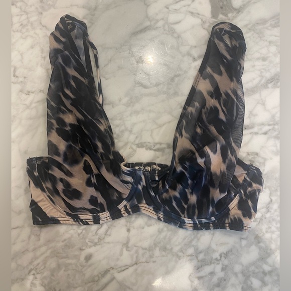 ASOS Other - ASOS Sheer Leopard Swim Top